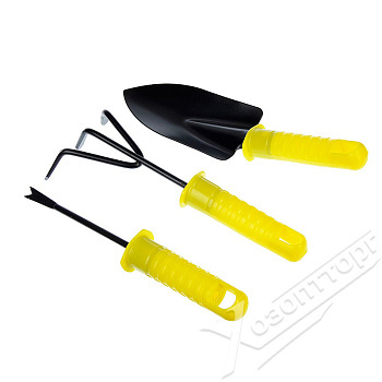 INBLOOM Набор садового инвентаря 21см (совок,рыхлитель,корнеудал.) с пл. ручкой 181-014