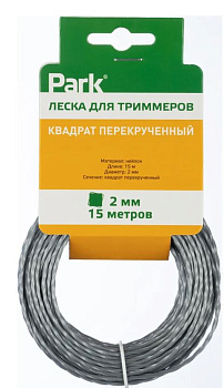 Леска для триммеров 2,0 мм*15м (Квадрат перекрученный со стержнем)