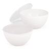 Набор чаш "Оазис" 2,5л и 4л (с крышкой) (белый) М8716