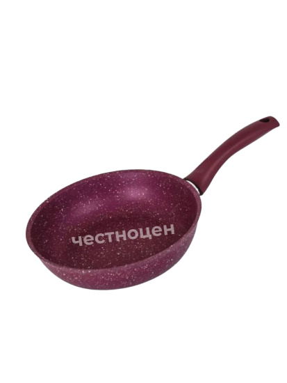 Сковорода 260мм с ручкой, со стеклянной крышкой, АП (Mystery), "Trendy Style" OZ-262tsm