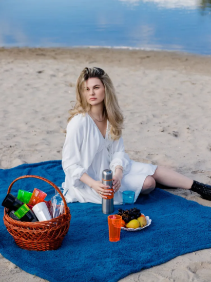 Стакан 350мл большой желтый флюр