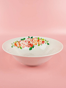 Салатник Eclipse "Нежные розы" 600 мл, 17,5 см, 7" с7-4713#  (эконом) фарфор 84790