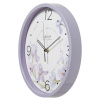 3027-057 (10) Часы настенные круг d=30см, корпус сиреневый "Ирисы", Рубин
