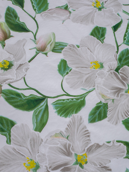 Скатерть Flannel в рулоне 10шт 122х152 см, Белая орхидея 14888