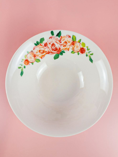 Салатник Eclipse "Нежные розы" 600 мл, 17,5 см, 7" с7-4713#  (эконом) фарфор 84790