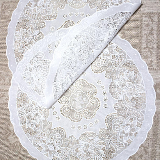 Салфетка Ажурная Canna кругл. д40см бел. (рулон 50шт) 1761