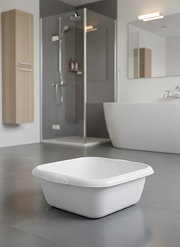 Таз универсальный "Good" квадратный 6л (белый) 223201129/01