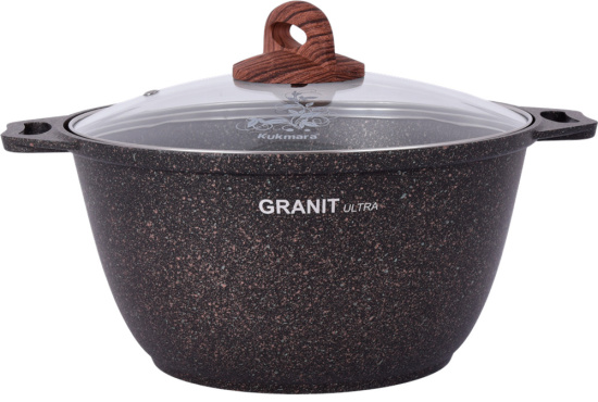 Кастрюля 3,0л со стеклянной крышкой, антипригарное покрытие "Granit ultra" (original) кго32а Кастрюля 3,0л со стеклянной крышкой, антипригарное покрытие "Granit ultra" (original) кго32а