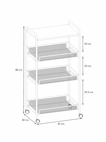 Этажерка "Ладья 34 КС" (черный) 