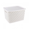Корзина "Плетенка" (350*290*225) с крыш. бел. М3591