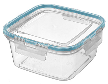 Контейнер для продуктов герметичный квадратный 1,5л с защелками (бесцветный) 221103418/02