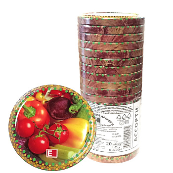 Крышка для банок твист д=82 АССОРТИ (набор 20 шт.)