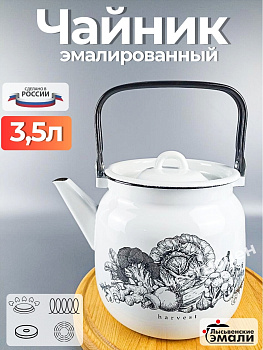 Чайник для плиты 3,5 л. (Harvest) С-2713/4БлРч