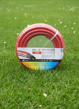Шланг поливочный армированный "Стандарт Проф" COLOR LITE, красный d=18мм, 25п.м.