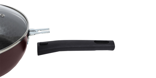 60692634 Сотейник 260мм, 2 ручки, стекл.крышка "Кружево"