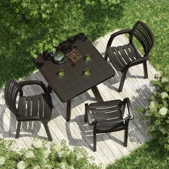 Стол квадратный "Атлант" 800мм (мокко) М8941