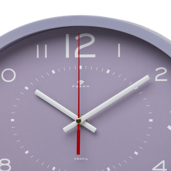 2720-121 (10) Часы настенные овал 22,5х29см, корпус сиреневый "Классика" Рубин