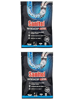 Средство для прочистки труб Антизасор 2 саше по 50гр Sanitol ЧС-225