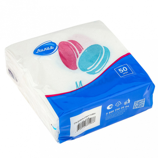 Салфетки Лилия 24*24 с рисунком "Доброе утро" 1сл 50л 0988