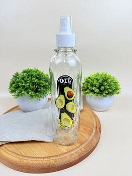 Бутылка цилиндр с кнопочным дозатором для масла/соусов,Oil collection с авокадо,330 мл 01950-00527
