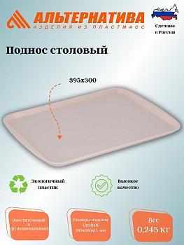 Поднос столовый 395х300мм М8191