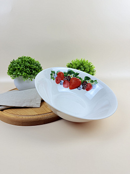 Салатник Eclipse "Сочные ягоды" 970 мл, 20,5 см, 8" с8-7682#  (эконом) фарфор 84783