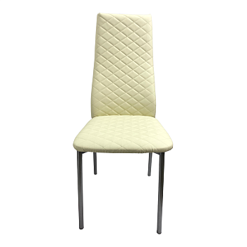 Стул "Бостон" стеганный к/з Крем н.хром