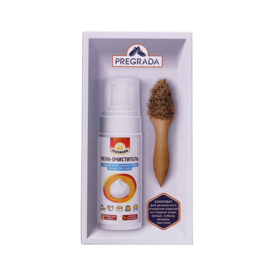 Комплект: Пена очиститель 150мл + щетка PREGRADA PR-2002