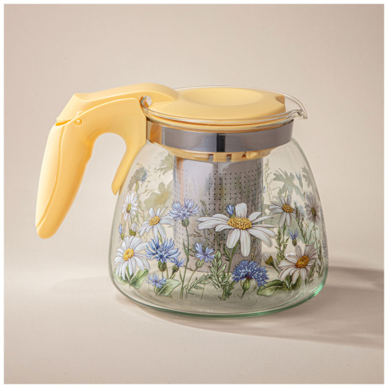 ЗАВАРОЧНЫЙ ЧАЙНИК AGNESS С ФИЛЬТРОМ "ВАСИЛЬКИ" 900 МЛ. 885-111