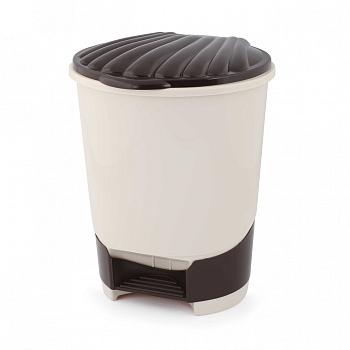 Ведро для мусора с педалью 10л. мокко-бежевый М7993 