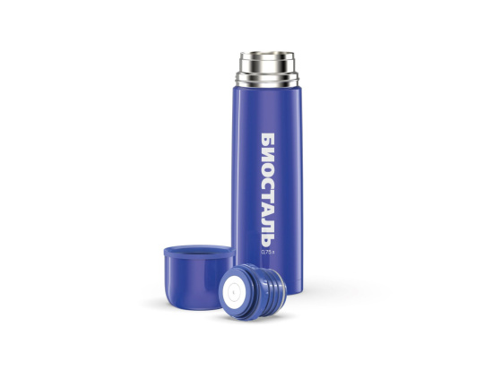 Термос у/г с кноп. цветной синий NB-1000 C-B (BIOSTAL)