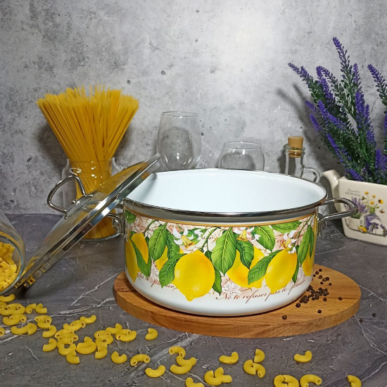 Кастрюля 5,0л цил. Limon 1SB245S белосн.