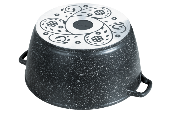 Кастрюля 10л. 320/160 Гранит лит/руч. с кр. (п/у), к323аг