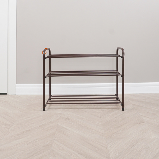 Подставка для обуви "Альфа 23" (Коричневый) (3-х полочная,60см)