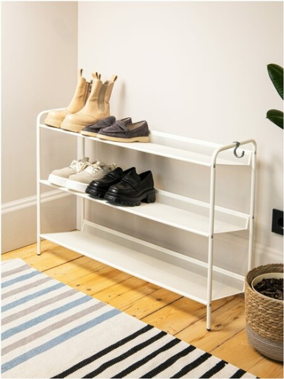 Подставка для обуви 3-х полочная "Женева 33"  (белый)