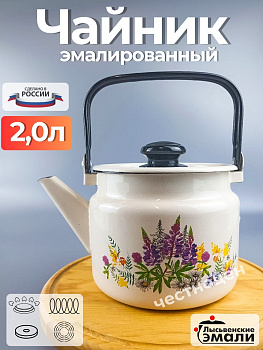 Чайник для плиты 2,0 л "Люпины" С-2710П2/4Жм