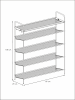Подставка для обуви 5-и полочная "Женева 35"  (черный)
