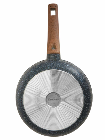 Сковорода с а/п без крышки и ручкой soft-touch д.28, линейка Гранит Серия "Мегалит 14" 0428-14