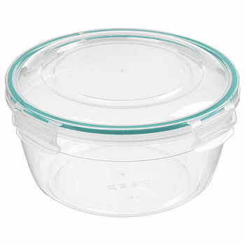 Контейнер для продуктов герметичный круглый 1,5л с замками (бесцветный) 221161518/02