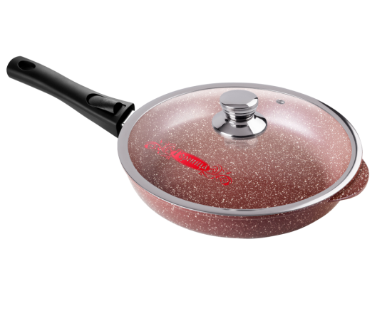 Сковорода 240/55мм со съемной ручкой с крышкой с2413аш