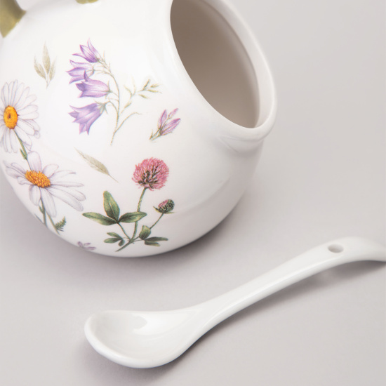 СОЛОНКА С ЛОЖКОЙ AGNESS "FLOWER STORY" 9,5*10 СМ 170 МЛ 358-2183 