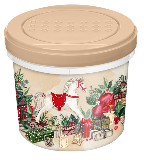 Банка с завинчивающейся крышкой 0,7л с декором "Игрушки" (микс) 223137990/00