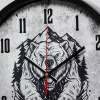 3027-059 (10) Часы настенные круг d=30см, корпус черный "Медведь", Рубин