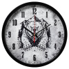 3027-059 (10) Часы настенные круг d=30см, корпус черный "Медведь", Рубин
