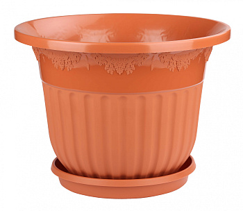 Горшок цв."Лозанна" 40л с под. (коричневый) М7423