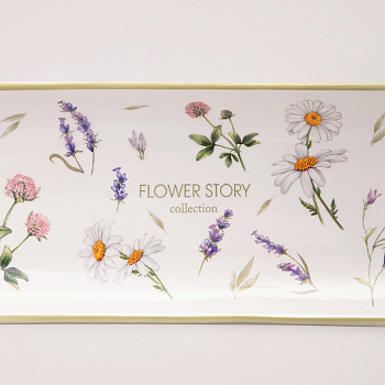 БЛЮДО AGNESS "FLOWER STORY" 28*12*3 СМ (КОР=32ШТ.) (358-2167)