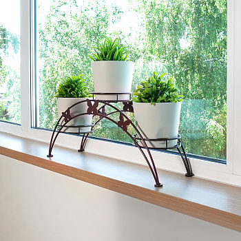 Подставка для цветов напольная "Арка 3" Коричневый