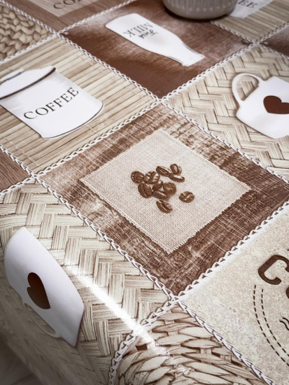 Клеенка 140см "Mirror" Чай и Кофе М81233А Клеенка 140см "Mirror" Чай и Кофе М81233А