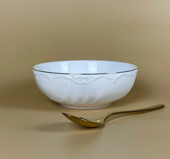 Салатник 18х6,5см  КРОКУС ЗОЛОТО в под.уп. 109-239