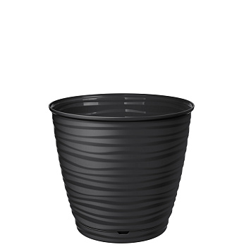 Горшок для цветов Saffron 2,6л с поддоном (черный) 221610230/02